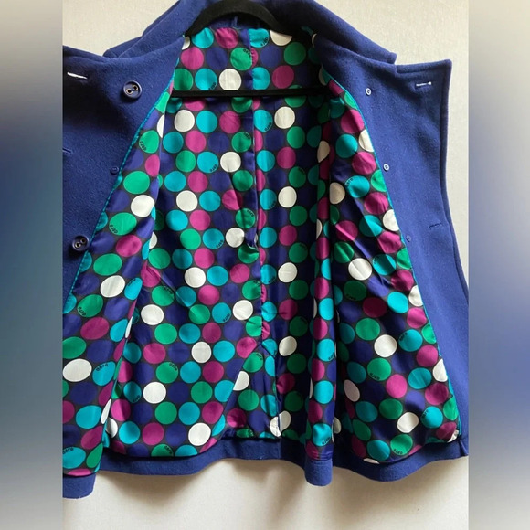 Aero wool blend double breasted button pea coat  Sz L - Picture 3 of 12